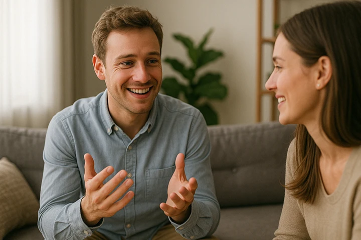 Person zwischen Herz und Verstand – Balance durch emotionale Intelligenz